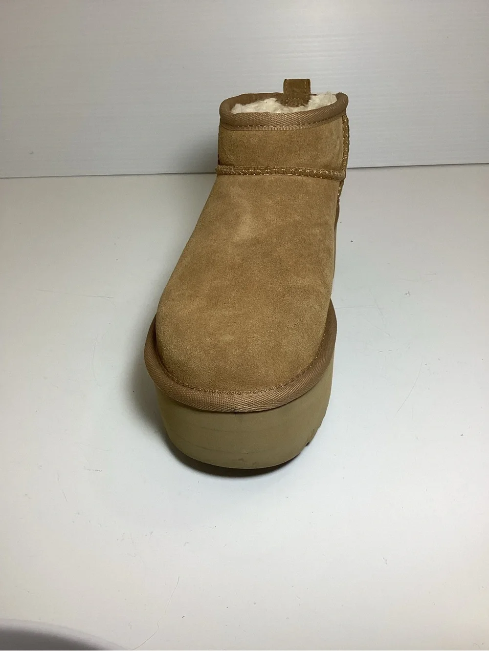 UGG Kids Chestnut Platform Suede Ankle Boot